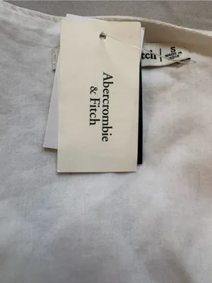 NWT Abercrombie & Fitch White Linen Blend Wrap Mini Dress Small thumbnail 6