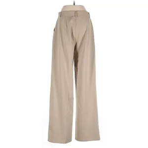 Motel Casual Pants XS Wide Leg Trouser Casual Khaki Tan 30" Inseam Flat Front thumbnail 3