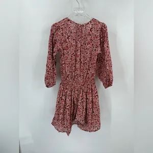 Sundry Red Floral Long‎ Sleeve Cotton Dress Size medium thumbnail 3