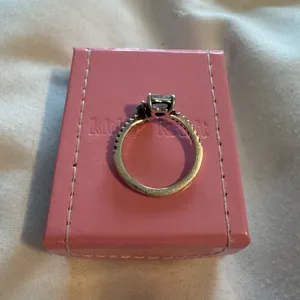 Pandora double heart sparkling ring thumbnail 4