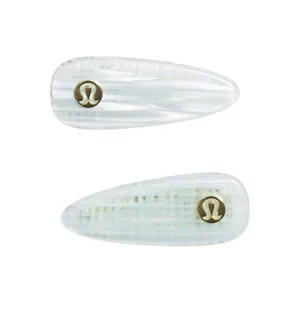 Lululemon Alligator Hair Clips 2 Pack Foam Cloud White thumbnail 2
