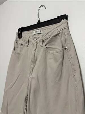 Abercrombie & Fitch Light Beige “The Loose” Baggy Jeans thumbnail 5