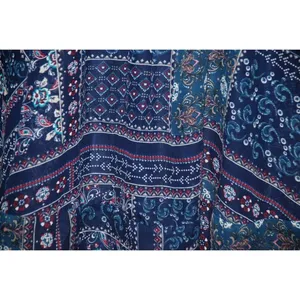 Altar'd State Crochet Blue Patchwork Sleeveless Blouse Top Size XS Flowy thumbnail 4