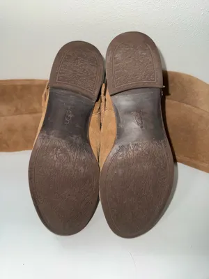 UGG Channing Suede Riding Boots Chestnut Brown Buckle thumbnail 11