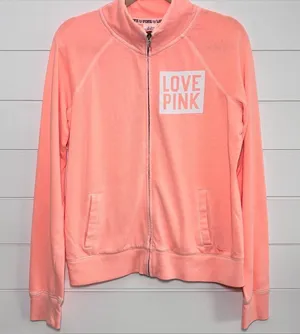 Victoria's‎ Secret PINK Full Zip Athletic Jacket Orange Size M thumbnail 1