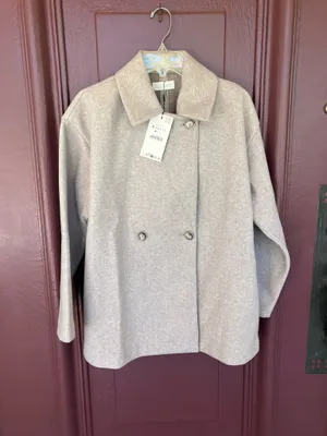 Zara soft double breasted coat thumbnail 4