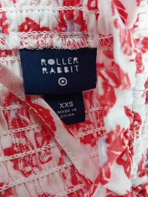 Roller Rabbit x Target Smocked Peplum Coquette Floral Boho Chic Crop Tank Top thumbnail 7