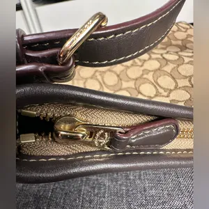 Coach Designer Signature Jacquard File Crossbody Bag Brown Tan thumbnail 11
