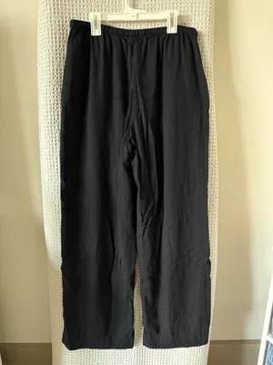 Abercrombie Wide Leg Pull On Pants Black thumbnail 4