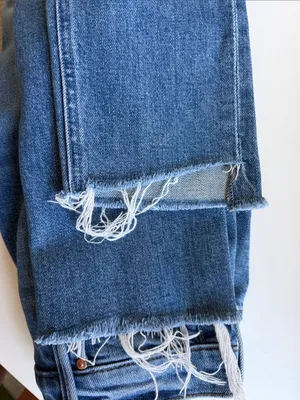 MOTHER Denim Mid Rise Dazzler Ankle Fray Jeans Riding Cliffside - Size 25 thumbnail 10