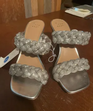 A New Day Sparkly silver heels thumbnail 1