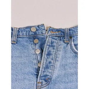 Abercrombie & Fitch Dad Short High Rise Size 25(0) Blue Raw Hem Distressed Denim thumbnail 7