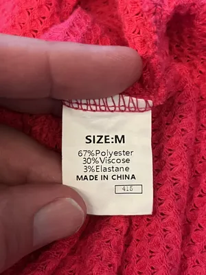 Dokotoo Sweater Womens Medium Pink Waffle Knit Long Sleeve Pocket Pullover thumbnail 8