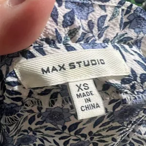 Max Studio Women's XS Blue Floral Maxi Dress Boho Chic 3/4 Sleeve thumbnail 9
