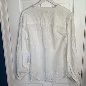 Bishop + young Harmony Button-down Blouse in Oyster New with Tag W-585 Sz XS thumbnail 12