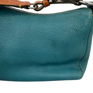 Coach Ergo Shoulder Bag Womens Small Teal Leather Good Vintage Y2K Pebbled thumbnail 4