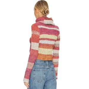 NWT Free People My Girl Turtleneck Sweater In Sunburst Combo Wool Blend thumbnail 4