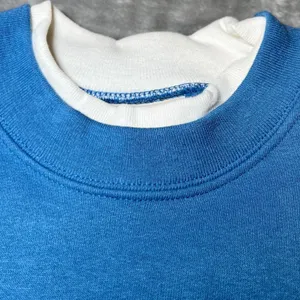 New Vintage M&C Sportswear Womens Size Large Blue Sweatshirt Patriotic Patchwork thumbnail 7