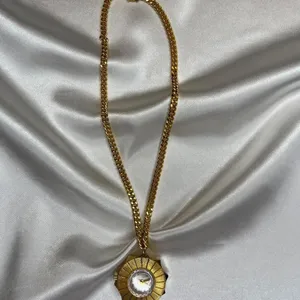 Gold Tone Criterion Pendant Watch Necklace‎ thumbnail 3