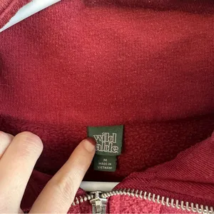 Wild Fable Burgundy quarter Zip Sweater thumbnail 3