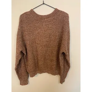 Universal Threads Knit Sweater Womens Medium Brown Excellent Drop Shoulder Crew thumbnail 4