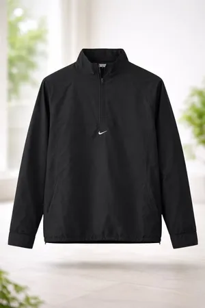 Rare Vintage Nike "Center Swoosh" 1/4 Zip Technical Windbreaker - Black - Size M thumbnail 2