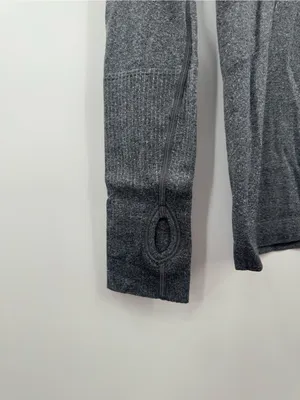 Lululemon‎ Swiftly Tech Long Sleeve Crew Heathered Black Size 6 Seamless thumbnail 7