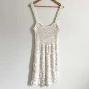NEW Abercrombie & Fitch Crochet Mini Dress Size Large NWT Cream Beach Boho thumbnail 8
