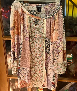 Boho top . New Directions brand. Size small thumbnail 1