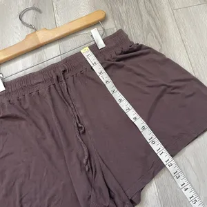 Nuuds Lounge Shorts pull on drawstring womens Brown (medium) loungewear sleep thumbnail 3