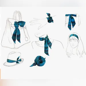 Two Thin Purse Scarves / Hair Bands / Scarves- #1416 thumbnail 4