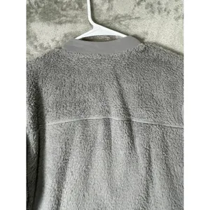 Marmot High Pile Sherpa Fleece Bomber Jacket Full Zip Teddy Cozy Heather Gray L thumbnail 4