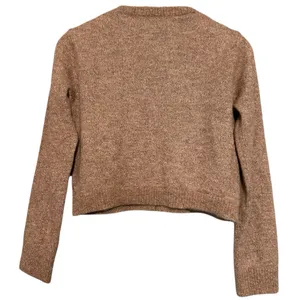 Roller Rabbit Women’s Size S Camel Tan Lurex Shine Moxie Sweater Cardigan thumbnail 6