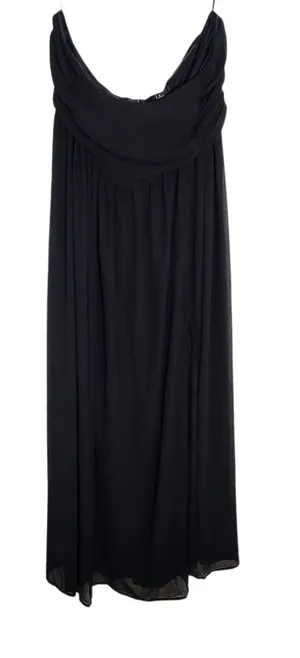 Lulus Black Chiffon Strapless Evening Dress Size 2X NWT Wedding Guest Prom thumbnail 1