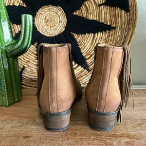 Circle G side fringe western ankle boots 6 thumbnail 2