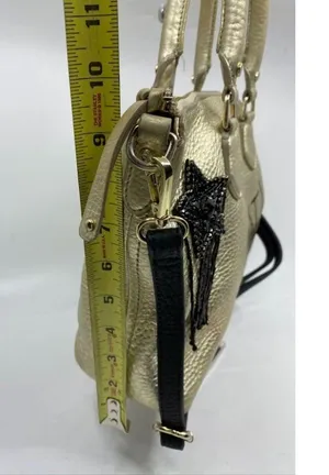 COLE HAAN Tote Bag Gold Customized w Graffiti thumbnail 6