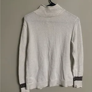 Vintage Christopher & Banks Moose Knit 1/4 Zip Cozy Sweater Size Medium Cottage thumbnail 4