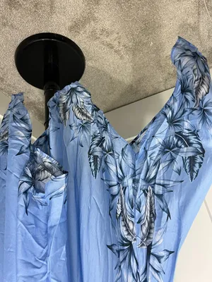 New Seafolly Small Pool Blue Tahitian Night Scarf Handkerchief Hem Midi Dress thumbnail 9