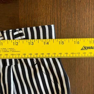 Zara Black and White Striped Wide Leg Pants thumbnail 4