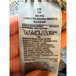 Gap Denim Overalls Women XS Blue Straight Leg Cotton Bib‎ Dungarees Streetwear thumbnail 9