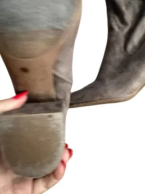 BARIII Faux Suede Taupe Pull On Boots Size 7 thumbnail 9