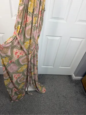 Easel Size L Boho Paisley Wide Leg Tassel Jumpsuit NWOT thumbnail 9