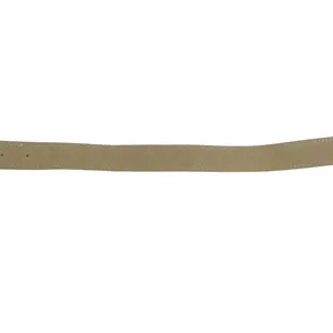 Brown Croc Embossed Faux Leather Silver Buckle Belt thumbnail 7