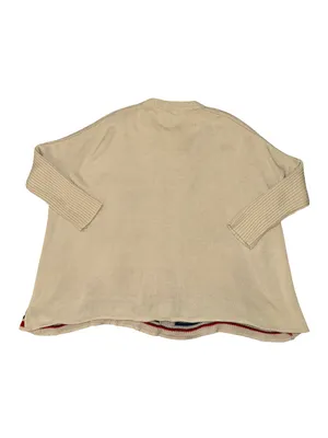 Verty Southwestern Geometric Oversized Sweater One Size Cream Red Navy thumbnail 2