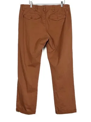 Current/Elliott The Captain Pant cuffed trouser rust brown Cappuccino size 31 thumbnail 4
