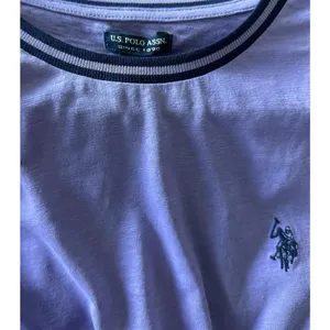 U.S. Polo Assn. Women's Crew Neck T-Shirt Purple Striped Collar Size XXL NWT thumbnail 4