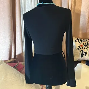 Publix Size M Long Sleeve Black Ribbed Crop Top thumbnail 11