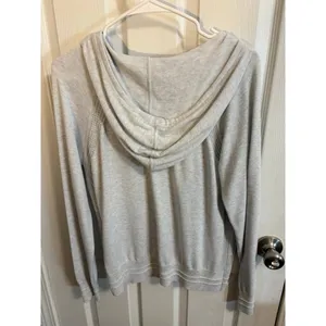 Athleta Lightweight Knit Hoodie Women’s Small Gray Athleisure Top‎ thumbnail 3