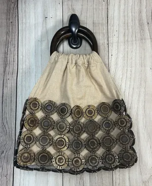 Vintage Isha’s Collection Handmade Coconut Shell Handbag thumbnail 1