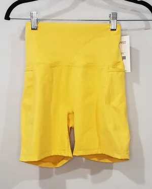 Born Primitive Eccentric Biker Shorts Yellow Size S NWT High Rise Pockets thumbnail 1
